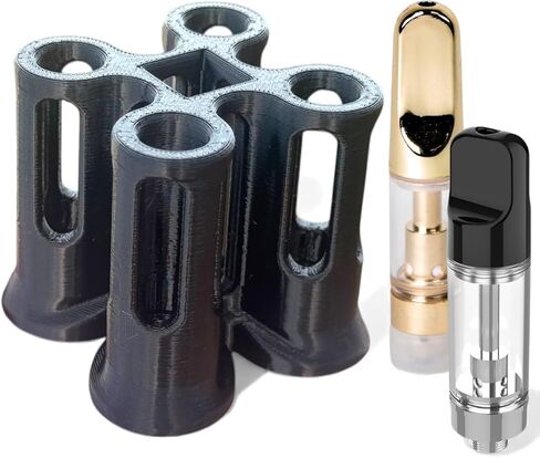 حامل خرطوشة وأقلام 510 - منظم مكتب مستقيم مربع 4 فتحات - تخزين سطح المكتب صغير الحجم - أسود in Kuwait