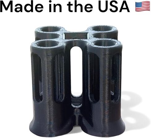 حامل خرطوشة وأقلام 510 - منظم مكتب مستقيم مربع 4 فتحات - تخزين سطح المكتب صغير الحجم - أسود in Kuwait