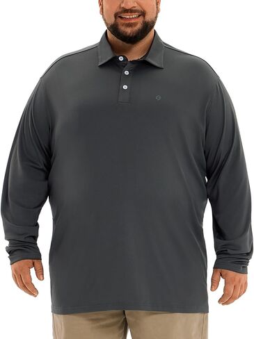 قمصان بولو رجالي كبيرة وطويلة من HOdo، قمصان جولف رياضية ماصة للرطوبة، مقاس 2XL-6XL in Kuwait