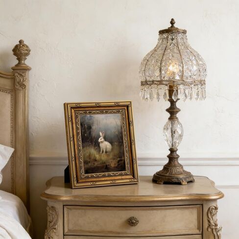 Vintage Gold Carved Frame Canvas Wall Art Hare Rabbit Painting Picture Wall Decor Retro Dark Rabbit Poster Print Artwork for Living Room 9x11in in Saudi Arabia