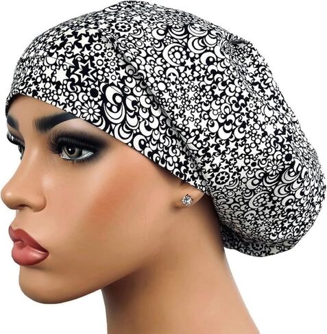 قبعة فرك جراحية، قبعة فرك يورو، قبعة ممرضة للنساء، أو منتفخة، العديد من الأقمار in Kuwait