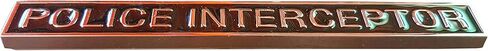 Muzzys Police Interceptor Badge Emblem, Compatible with: Ford Crown Vic Victoria CVPI P71 Universal Stick On Mustang Taurus Explorer Edge F150, Chevrolet Caprice Impala Tahoe, Dodge Charger, Trunk in Saudi Arabia