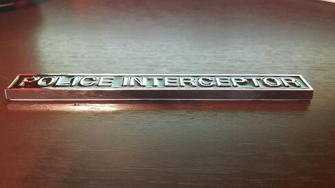 Muzzys Police Interceptor Badge Emblem, Compatible with: Ford Crown Vic Victoria CVPI P71 Universal Stick On Mustang Taurus Explorer Edge F150, Chevrolet Caprice Impala Tahoe, Dodge Charger, Trunk in Saudi Arabia