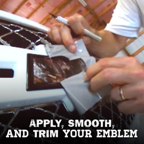 Mossy Oak Auto Emblem Skin - Matte Black in Saudi Arabia