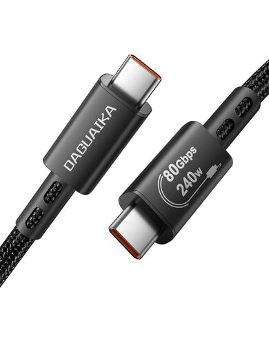 كابل USB 4 8K بطول 0.5 متر/1.64 قدم 40 جيجابت في الثانية، شحن 240 وات، كابل USB4/كابل عرض USB C PD 3.1، متوافق مع Thunderbolt 4، iPhone 15 Pro Max، MacBook، XPS، Surface Pro (0.5M/1.65FT) in Kuwait