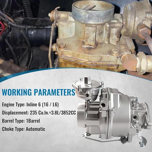 7003536 Carburetor Compatible with Chevy Bel Air Rochester 235 1bbl 1950-1956, Carburetor w/Automatic Choke in Saudi Arabia