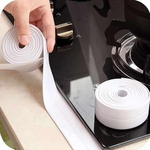 10.5 FT Waterproof Clear Tape Around Toilet Base Kitchen Tapes Bathroom Sink Shower Bathtub Edge Protector in Saudi Arabia