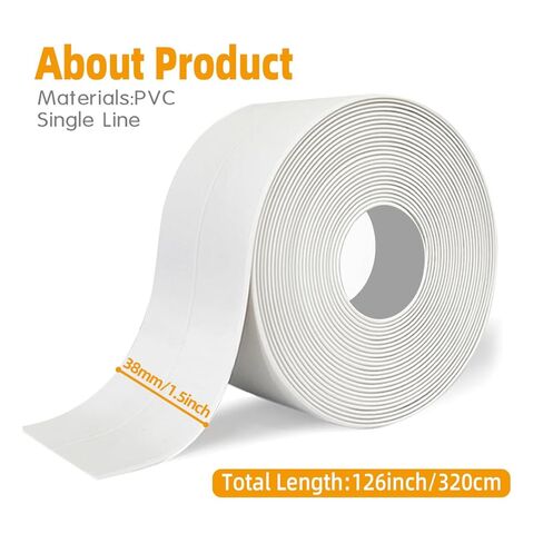 10.5 FT Waterproof Clear Tape Around Toilet Base Kitchen Tapes Bathroom Sink Shower Bathtub Edge Protector in Saudi Arabia