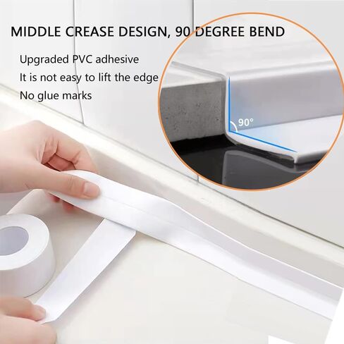 10.5 FT Waterproof Clear Tape Around Toilet Base Kitchen Tapes Bathroom Sink Shower Bathtub Edge Protector in Saudi Arabia