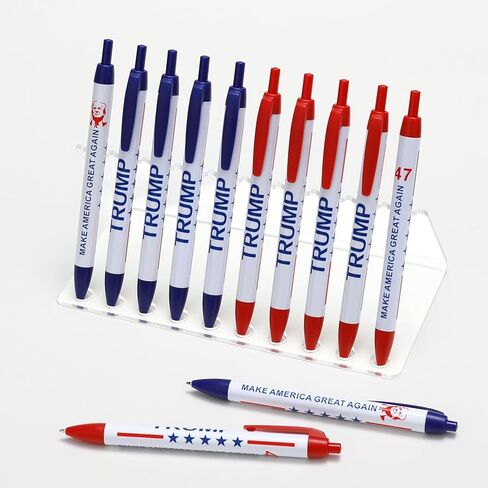 مجموعة أقلام ترامب، 50 قلم حبر جاف وطني بحبر أسود مع نص "TRUMP" و"اجعل أمريكا رائعة مرة أخرى"، رئيس الولايات المتحدة الأمريكية 47، MAGA دونالد ترامب هدايا بضائع لمحبي ترامب من الرجال والنساء in Kuwait