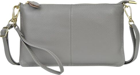 محفظة معصم نسائية من الجلد الطبيعي من NGIL، حقيبة يد نسائية، حقيبة كتف أنيقة، محفظة معصم صغيرة، سحاب ذهبي اللون in Kuwait