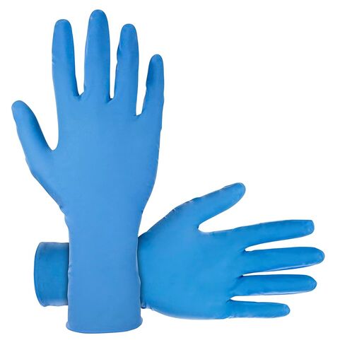قفازات SAS Safety 6610-40 Derma-Max خالية من البودرة للاستعمال مرة واحدة من النتريل 8 مل، مزدوجة كبيرة جدًا، 50 قفازًا بالوزن، أزرق in Saudi Arabia
