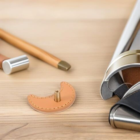 قطعتان من درج البولي يوريثان على شكل قمر يسحب مقابض خزانة صغيرة لخزانة الملابس والأثاث، وقبضة جلدية سميكة للأجهزة الزخرفية لغرفة النوم in Kuwait