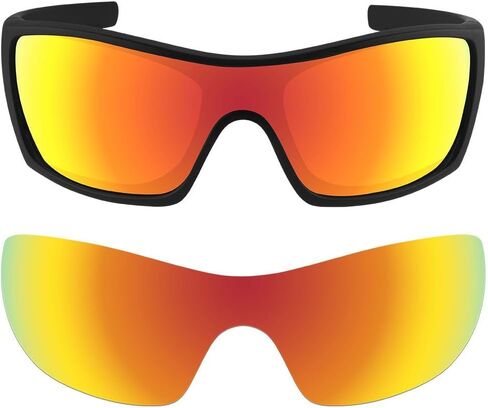 عدسات بديلة مستقطبة لنظارات Oakley Batwolf OO9101 بإطار زجاجي (مرآة حمراء نارية) in Saudi Arabia