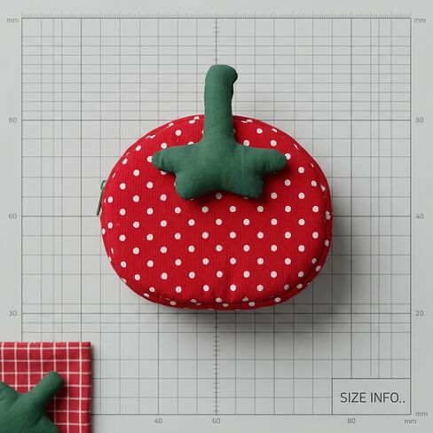 Cute Tomato Shaped Coin Purse for Women, Red Polka Dot Mini Pouch with Green Stem Zipper Wallet for Keys and Coins (Red) in Kuwait