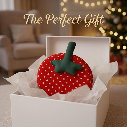 Cute Tomato Shaped Coin Purse for Women, Red Polka Dot Mini Pouch with Green Stem Zipper Wallet for Keys and Coins (Red) in Kuwait