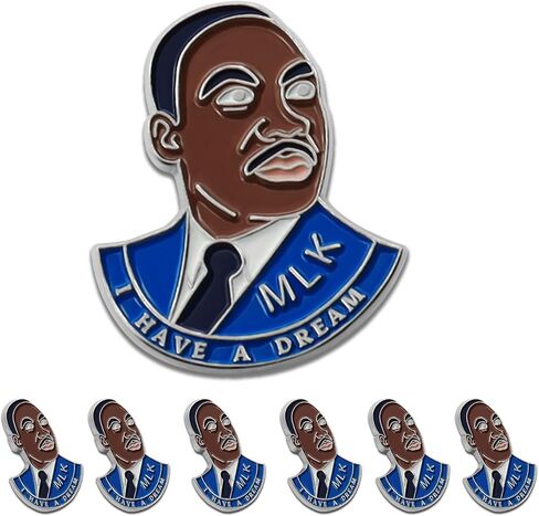 10/20/50/100Pack MLK Martin Luther King Lapel Pins Bluk-Raise Awareness and Fight for Equality - Civil Rights Movement Brooch Badge Souvenir Pin Gift For Men Women Clothes Bags Hats in Saudi Arabia