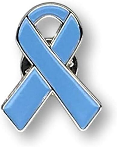 25 قطعة من دبابيس شريط المينا للتوعية باللون الأزرق الفاتح مع مشابك معدنية - 25 دبابيس - أظهر دعمك لمرض أديسون، ومرض جريفز، وصحة الرجال، وسرطان البروستاتا، وأمراض الغدة الدرقية in Kuwait
