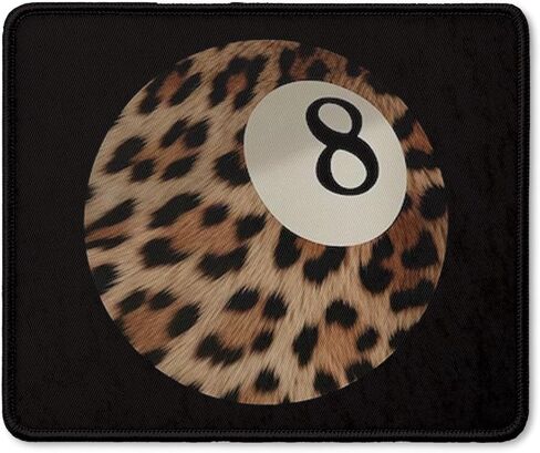 Trendy Black Leopard Print 8 Ball Mouse Pad, Funky Coquette Mouse Pads Mousepad for Desk Office Computers Laptop,Preppy Girly Office Supplies, 9.5x7.9 Inch in Saudi Arabia