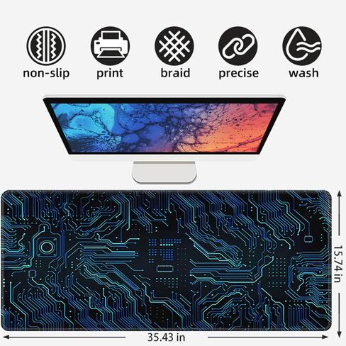 Minimalist Contour Mouse Pad – 23.6"x11.8" Line Color Game Desk Pad for Enhanced Gaming and Work Experience,Computer Desk pad for Home Office Work in Saudi Arabia