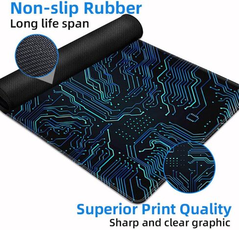 Minimalist Contour Mouse Pad – 23.6"x11.8" Line Color Game Desk Pad for Enhanced Gaming and Work Experience,Computer Desk pad for Home Office Work in Saudi Arabia