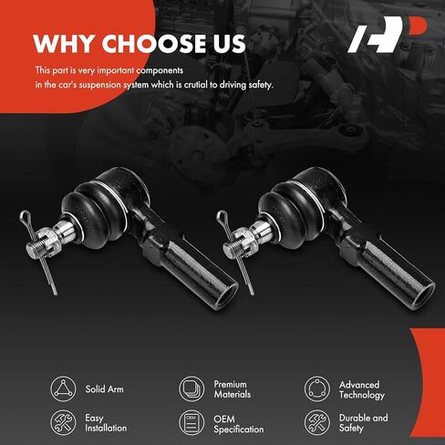 A-Premium 2 x Front Outer Tie Rod Ends, Compatible with Saturn L100 2001-2002, L200 2001-2003, L300 2001-2005, LS 2000, LS1 2000, LS2 2000, LW1 2000, LW2 2000, LW200 2001-2003, LW300 2001-2003 in Saudi Arabia