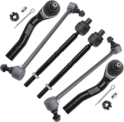 Detroit Axle - Front 6pc Suspension Kit for 2012-2016 Honda CR-V, 4 Inner Outer Tie Rod Ends 2 Sway Bars 2013 2014 2015 Replacement in Saudi Arabia