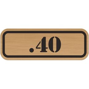 RDW (4X .40 Metallic Ammo Can Badge Sticker Self Adhesive Label 3M Bullet 40 - Bronze in Kuwait