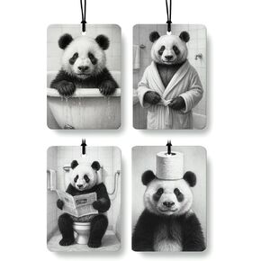 Funny Raccoon Bathroom Air Freshener 4 Pcs, Humorous Sarcastic Raccoon Trash Panda Hanging Air Freshener for Cars Closet Drawer Books, Funny Animal Car Accessories Mirror Decor for Women in Kuwait