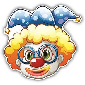 Magnet Clown Face Glasses Window Truck Car Vinyl Flexible Magnet Magnetic Bumper Sticker 5" x 5" in Kuwait
