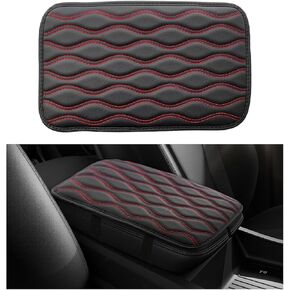 Car Center Console Pad, Waterproof Leather Armrest Seat Box Cover Protector, Non-Slip Middle Console Cushion Pad Interior Decor Fits Most Vehicles, Car Accessories (Pink) in Kuwait