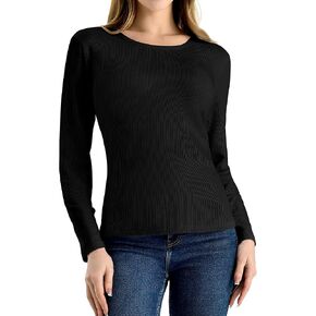 Walifrey Long Sleeve Shirts for Women, Ribbed Knit Basic Womens Tops 2026 Spring Fashion Clothes in Kuwait