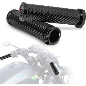 1" Aluminum Motorcycle Handlebar Grips Fit for Harley Touring (96-07), Dyna (96-17), Softail (95-15), Sportster (02-20), Iron (09-22) Cable Throttle Hand Grips in Kuwait