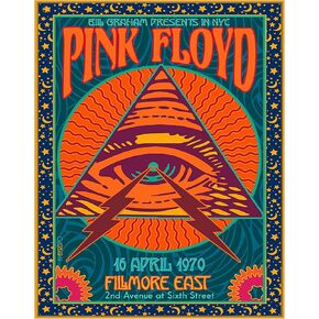 Vintage Concert Poster 11x14 - Psychedelic Rock Music Wall Art - Retro 70s Home Decor - Classic Rock Band Wall Art - Music Room Decoration - UNFRAMED in Kuwait