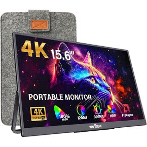 InnoView Portable Monitor, 18'' 2K QHD 100% DCI-P3 Large Portable Monitor for Laptop 2560x1600 500 Nits IPS Eye Care HDR FreeSync Frameless Laptop Screen Extender for Mac Switch Xbox PS4/5 in Kuwait