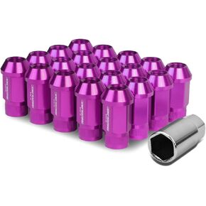 Auto Dynasty M12 x 1.5 Open End Wheel Lug Nuts with Deep Drive Extension, 20-Piece, Aluminum Alloy, Black in Kuwait