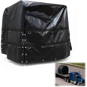 Heavy Duty Coil Tarp 6' x 6' x 6' Trailer Tarp Dump Truck Bed Covers Black 18oz Vinyl Bag Durable Protection for Steel Coils Flatbed Truck Cargo in Kuwait