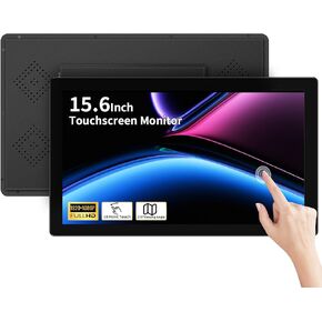 شاشة لمس 15.6 بوصة شاشة صناعية متعددة اللمس 1920*1080 | اتش دي ام اي ويو اس بي | مكبرات صوت مدمجة، شاشة لمس بإطار مفتوح لجهاز POI/POS/Kiosk/Automation، VESA in Kuwait