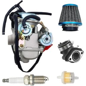 طقم ضبط المكربن، مكربن ​​لكولمان BK200 AT200-B AT200 JL50QT BK150، بديل لمحرك Go Kart 150cc 125cc، بديل لـ TaoTao 150cc مع فلتر هواء in Kuwait