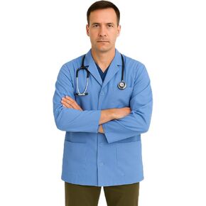 DR Uniforms® Unisex Lab Coat – 60% Cotton Blend Doctor Jacket for Physicians, Nurses & Medical Students in Kuwait