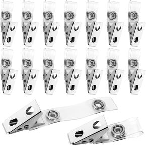 100 قطعة من مشابك الشارات المعدنية الممتازة مع أشرطة PCV شفافة، لبطاقات الهوية، وحاملي الشارات، وبطاقات الأسماء، وشارات العمل in Kuwait