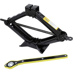 Hovom Scissor Jack for Car, 2 Ton (4409 lbs) Car Jack Kit with Ratchet Wrench, Lift Jacks Tool for Tire Changing Repair with Labor-Saving Handle, Portable Emergency Tool for SUV Truck MPV Sedan in Kuwait