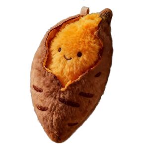 سلسلة مفاتيح من القطيفة على شكل بطاطا حلوة، حلية طعام محشوة لطيفة، ملحق حقيبة مع قلادة، تصميم كاواي in Kuwait