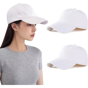 2PCS Unisex Baseball Cap Washed Cotton Adjustable Trucker Hats for Men Women Golf Girl Dad Ball Ladies Ponytail in Kuwait