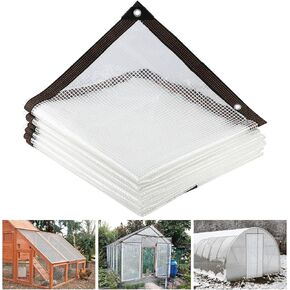 Clear Tarp, 4 X 6 FT Tarp Waterproof, Clear Plastic Tarps Heavy Duty Waterproof with UV Resistance and Grommets, Greenhouse Plastic for Gardening, Farming, Nursery, Garden in Saudi Arabia