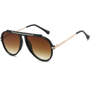 Onrtry Oversized Aviator Sunglasses for Women Men 70s Retro Gold Metal Sun Glasses Big Frame Shades in Kuwait