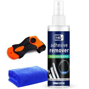 Adhesive Remover Spray - Quickly Removes Stickers, Glue, Tape, Decals, Label & Sticky Residue Safe on Car Windows, Bumpers, Home & Boats Non-Damaging Formula - 3.4oz/100ml in Kuwait