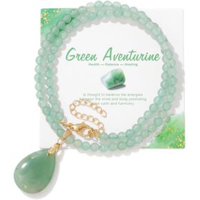 شفاء الحجر الطبيعي الخرز قلادة قلادة للنساء ريال كريستال الفيروز سليكات الألمنيوم اللازورد جمشت سبج عقد شوكر الأحجار الكريمة القلائد مجوهرات للنساء in Kuwait