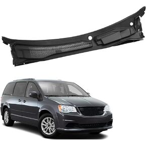 Windshield Wiper Cowl Grille Panel Compatible with Dodge Grand Caravan 2008-2020, for Chrysler Town Country 2008-2016, for Ram C/V 2012-2015, Air Inlet Window Cover Cowl Top Panel 5113548AC Black in Kuwait