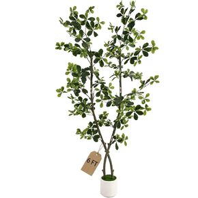 7ft Fake Olive Tree Artificial Indoor,Artificial Olive Tree with Pot,Large Olive Branches,for Home Office House Living Room Decor. in Saudi Arabia